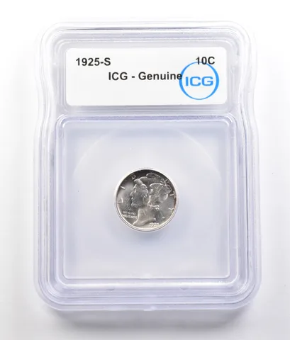 1925-S Mercury Dime Genuine ICG *0775