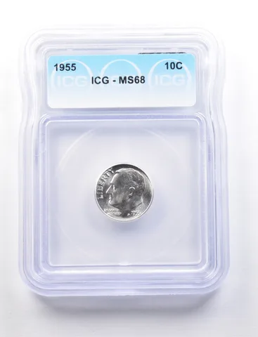 1955 Roosevelt Dime MS68 ICG *7723