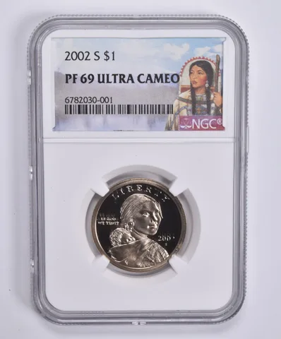 2002-S Sacagawea $1 PF69 UCAM NGC Special Lbl