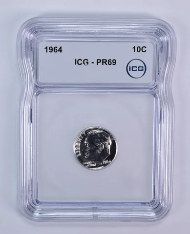 1964 Roosevelt Dime PR69 ICG