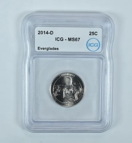 2014-D Washington Quarter ATB Everglades MS67 ICG