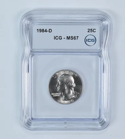 1984-D Washington Quarter MS67 ICG