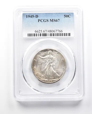 1945-D Walking Liberty Half Dollar MS67 PCGS a3073