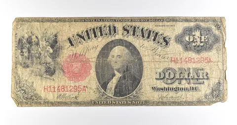 1917 $1 Legal Tender Large Note Red Seal *4535