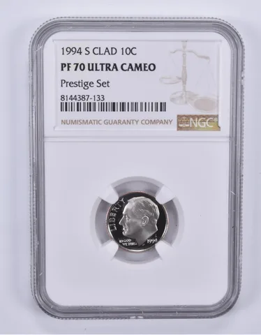 1994-S Roosevelt Dime CLAD Prestige Set PF70 UCAM NGC Brown Label