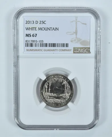 2013-D Washington Quarter White Mountain America The Beautiful MS67 NGC