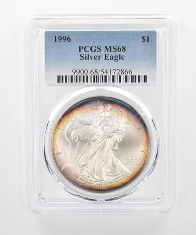 1996 American Silver Eagle MS68 PCGS Beautiful Tone *1515