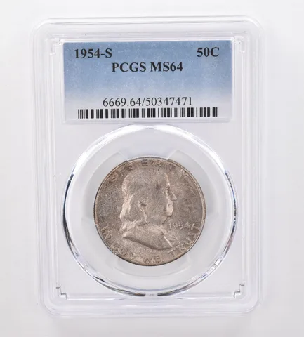 1954-S Franklin Half Dollar MS64 PCGS Beautiful Tone *0055