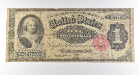 1891 $1 Silver Certificate Large Note Red Seal *3024