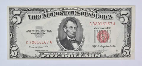 1953 B $5 Legal Tender Note Red Seal Uncirculated