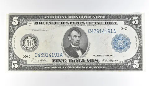 1914 $5 Philadelphia PA FRN Large Note Blue Seal *1656