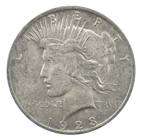 Early - 1923 Peace Silver Dollar - 90% US Coin *483