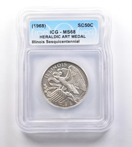 (1968) So Called Half Dollar Illinois Sesquicentennial MS68 ICG