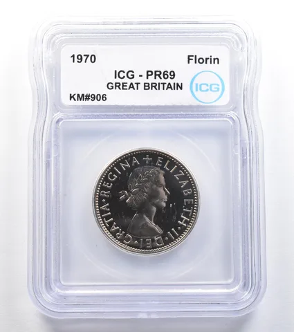 1970 Great Britain Florin KM#906 PR69 ICG a7855