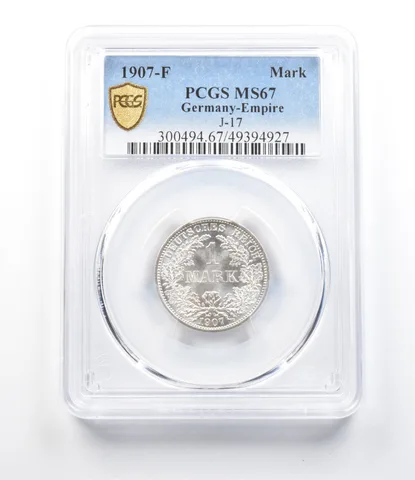 1907-F Germany Empire Mark J-17 MS67 PCGS *4242