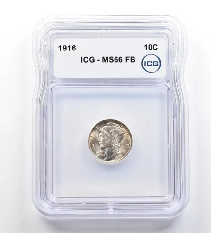 1916 Mercury Dime MS66 FB ICG *9573