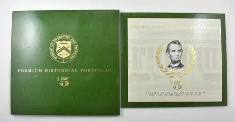 1995/1999 $5 FRN First Of 1999/Last Of 1995 Bureau Of Engraving *7921