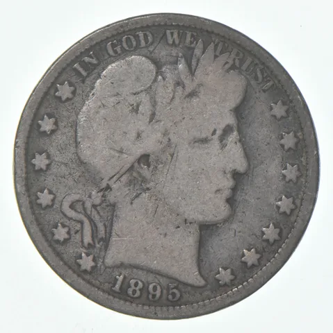 1895 Barber Half Dollar Average Circ 90% Silver