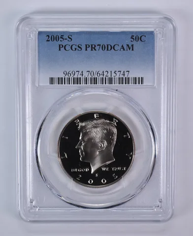 2005-S Kennedy Half Dollar CLAD PR70 DCAM PCGS Blue Label