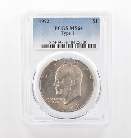 1972 Eisenhower $1 Type 1 MS64 PCGS Beautiful Tone *2219