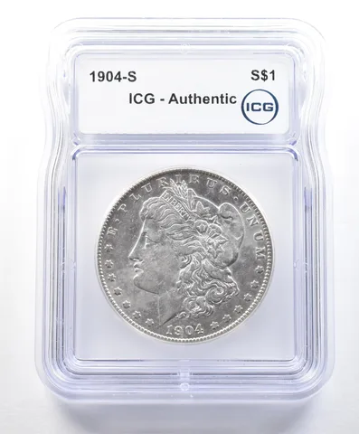 1904-S Morgan Silver Dollar Authentic ICG *9018