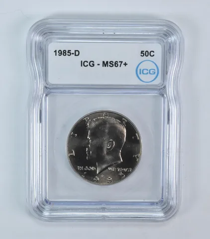 1985-D Kennedy Half Dollar MS67+ ICG