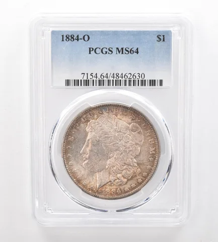 1884-O Morgan Silver Dollar MS64 PCGS Beautiful Tone a7451