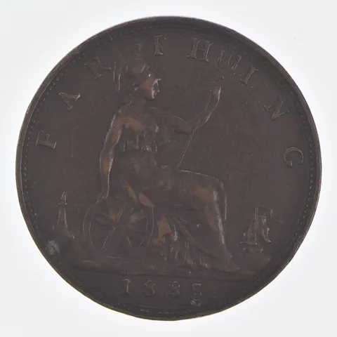 Better Date - 1885 Great Britain 1 Farthing World Coin *038