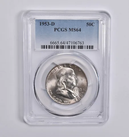 1953-D Franklin Half Dollar MS64 PCGS Blue Label