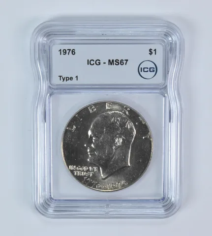 1976 Eisenhower $1 Type 1 MS67 ICG