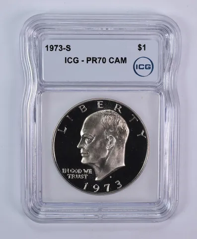 1973-S Eisenhower $1 PR70 CAM ICG