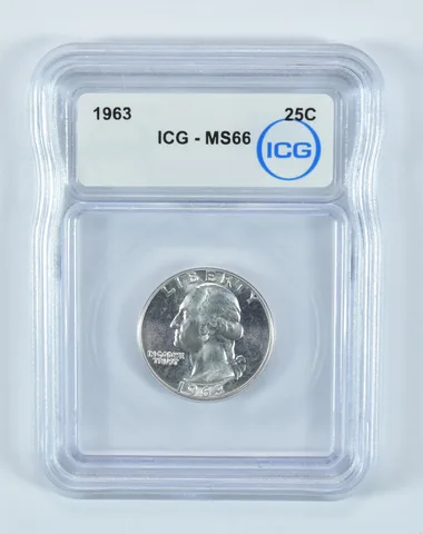 1963 Washington Quarter MS66 ICG