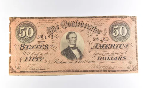 1864 $50 Confederate States Of America T-66 Large Note a2727