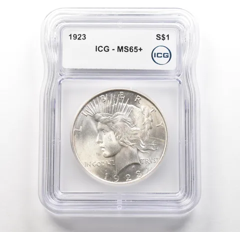 1923 Peace Silver Dollar MS65+ ICG *6236