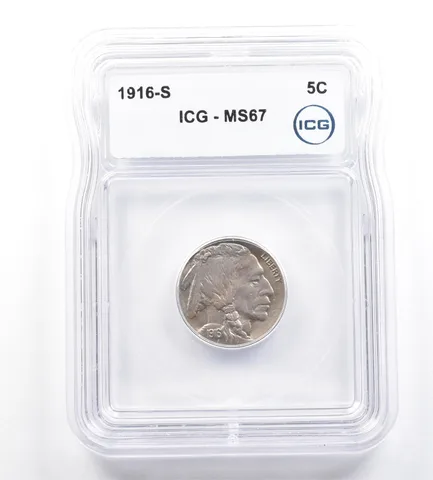 1916-S Indian Head Buffalo Nickel MS67 ICG *7252