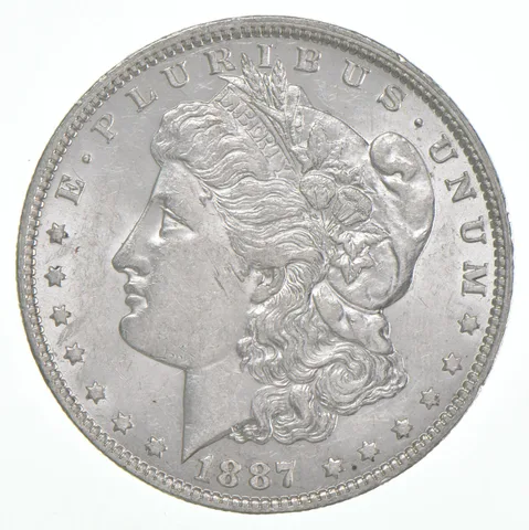 AU+ 1887-O Morgan Silver Dollar (1 coin)