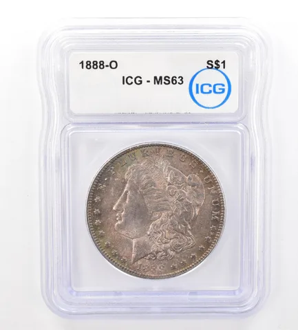 1888-O Morgan Silver Dollar MS63 ICG Beautiful Tone a7376