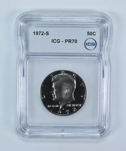 1972-S Kennedy Half Dollar PR70 ICG