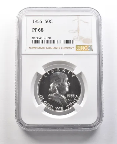 1955 Franklin Half Dollar PF68 NGC Great Contrast *8955