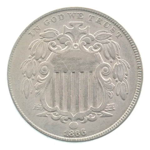 1866 Shield Nickel *4486