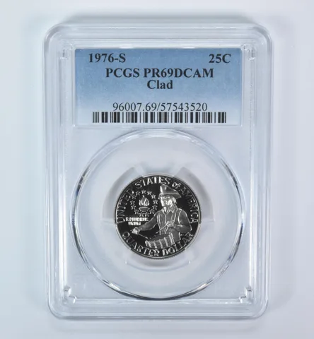 1976-S Washington Quarter CLAD PR69 DCAM PCGS Blue Label