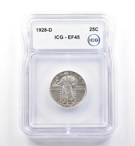 1928-D Standing Liberty Quarter EF45 ICG *6089
