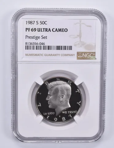1987-S Kennedy Half Dollar Prestige Set PF69 UCAM NGC Brown Label