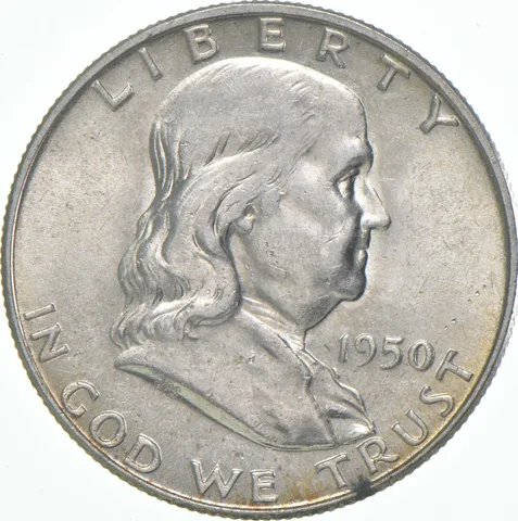 1950-D Franklin Half Dollar AU 90% Silver