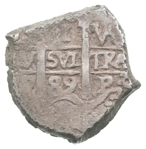 1689 Bolivia (Potosi) 2 Reales Shipwreck Coin 3.5g *9615