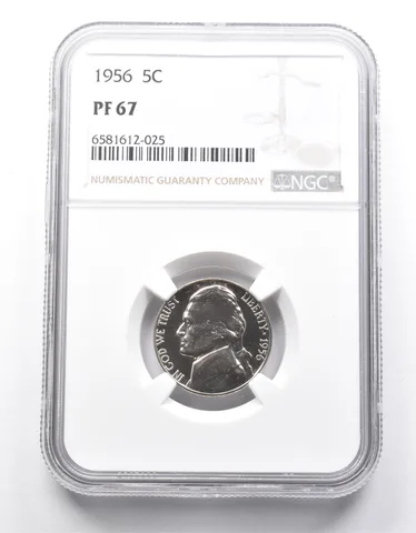 PF67 1956 Jefferson Nickel NGC a0016