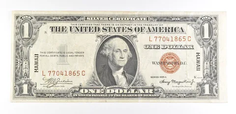 1935 A $1 Silver Certificate Hawaii Fr#2300 Nice AU Occupation WWII Note *9308