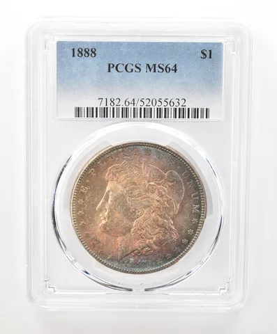 1888 Morgan Silver Dollar MS64 PCGS Beautiful Tone *6639