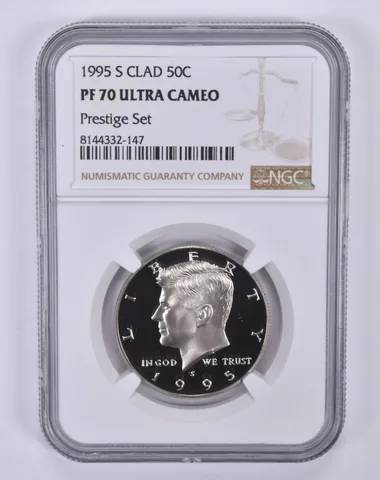 1995-S Kennedy Half Dollar CLAD Prestige Set PF70 UCAM NGC Brown Label