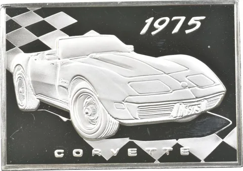 1975 Corvette Silver Art Bar 36.7 Grams a8649
